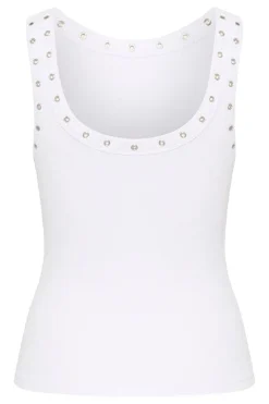 Clearance Gestuz DrewGZ eyelet tank top Bright White
