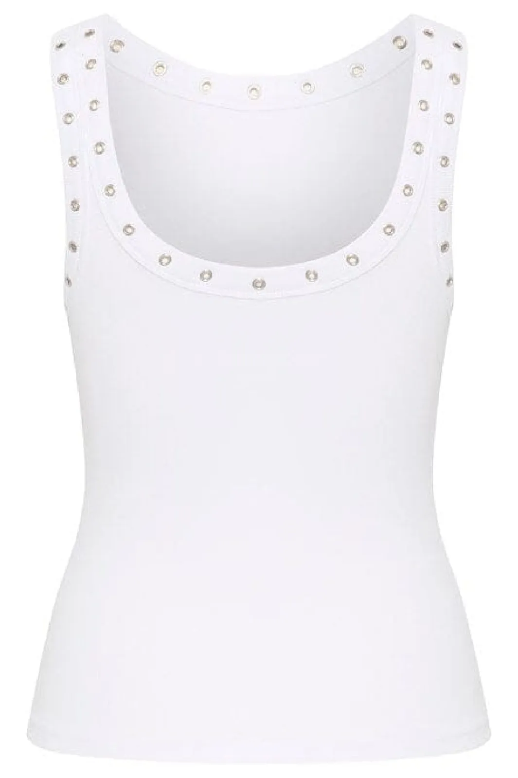 Clearance Gestuz DrewGZ eyelet tank top Bright White