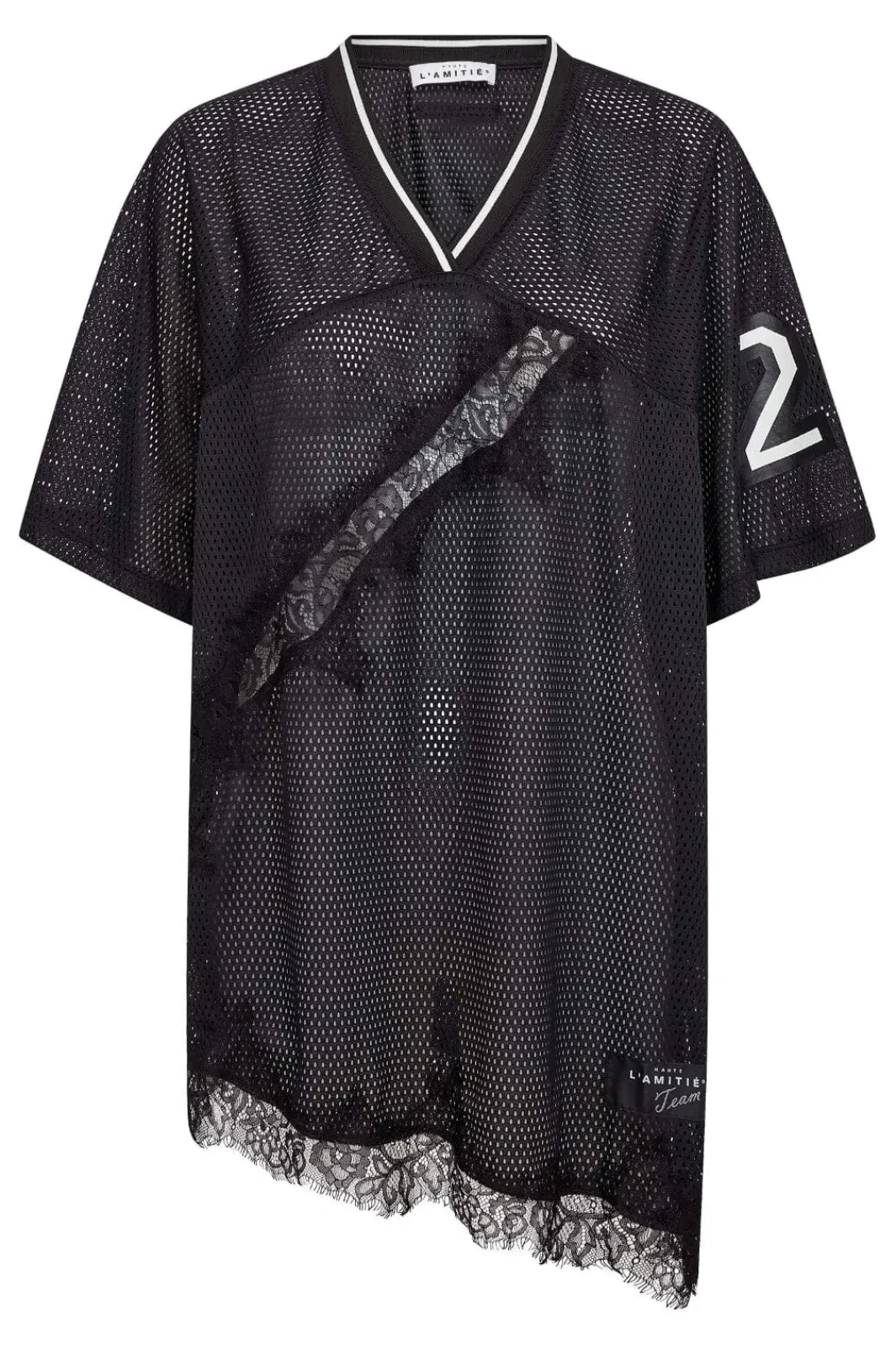 Online Haute L'Amitié Drift Asym Lace Tee HL10553 Black