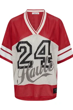 New Haute L'Amitié Drift Combo Number Tee HL10478 Red
