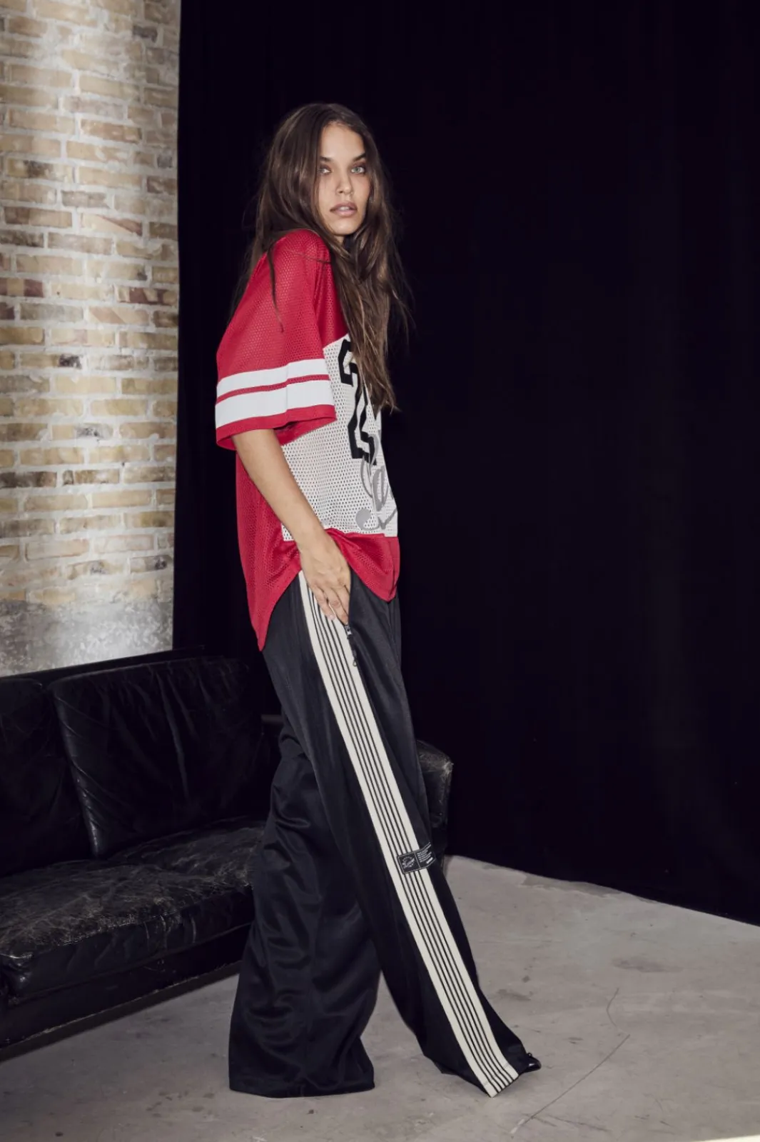 New Haute L'Amitié Drift Combo Number Tee HL10478 Red