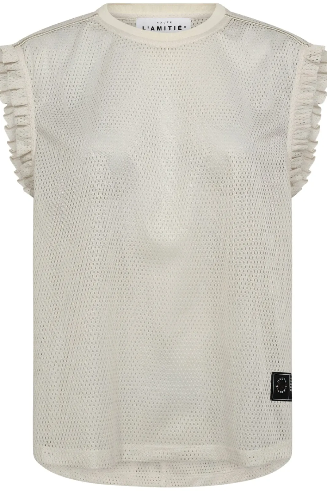 New Haute L'Amitié Drift Frill Sports Top HL10106 Pearl