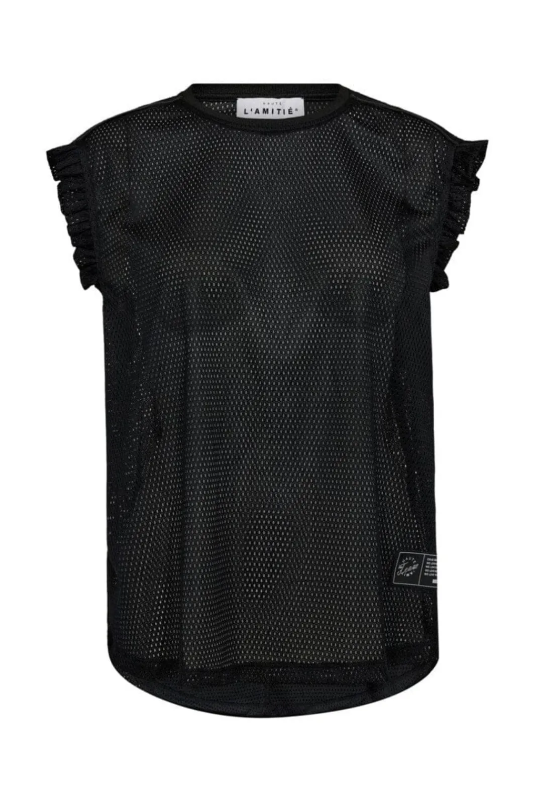 Sale Haute L'Amitié Drift Frill Sports Top HL10106 Black