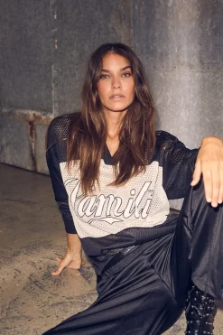 Discount Haute L'Amitié Drift Mix Logo Blouse HL10323 Black