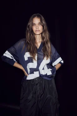 Clearance Haute L'Amitié Drift Number Ls Tee HL10287 Navy