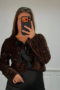 New A-bee Edda Blouse Dark Maroon