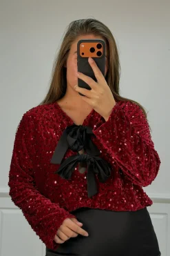 Online A-bee Edda Blouse Burgundy