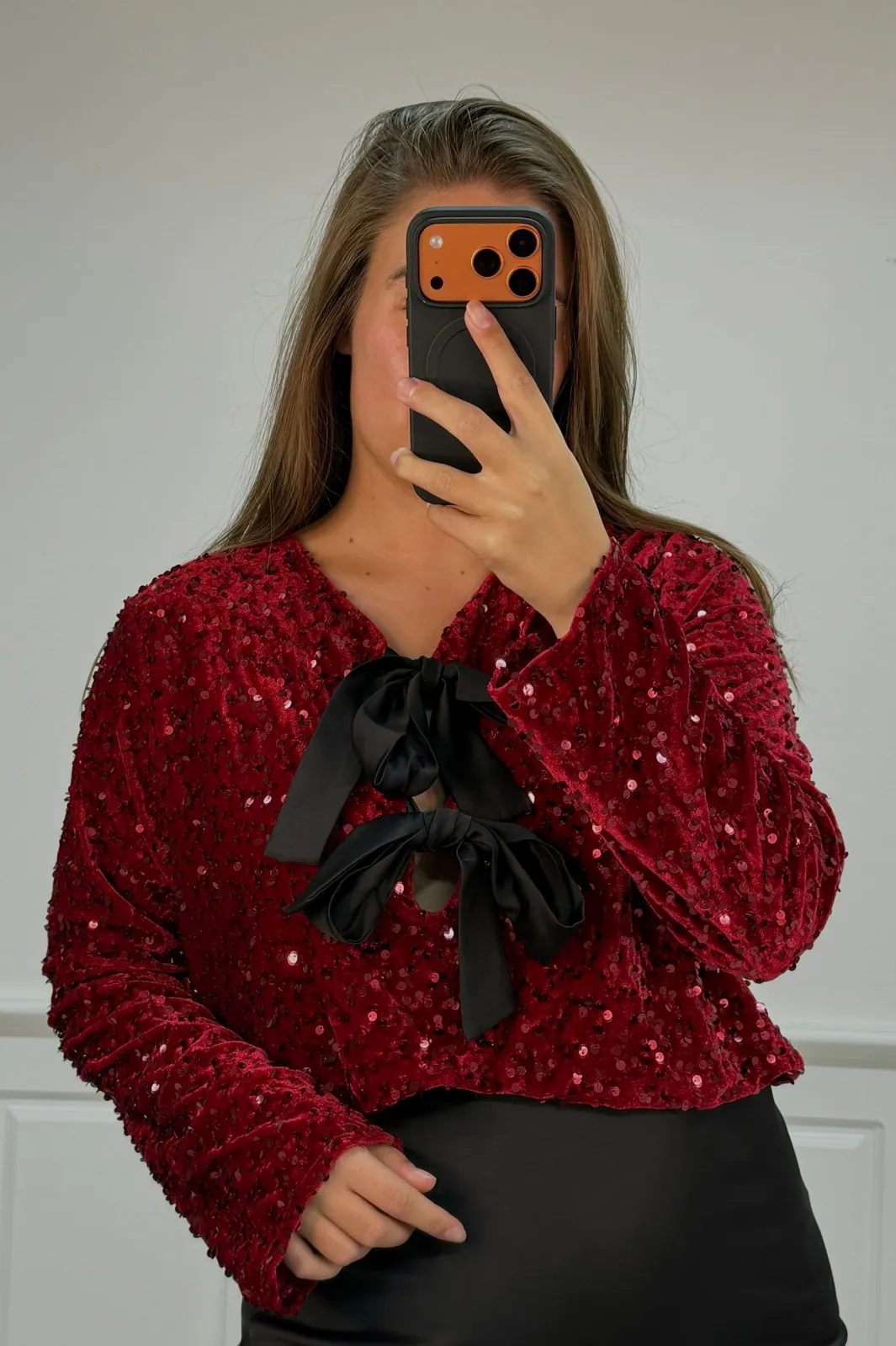 Online A-bee Edda Blouse Burgundy