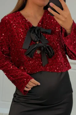 Online A-bee Edda Blouse Burgundy