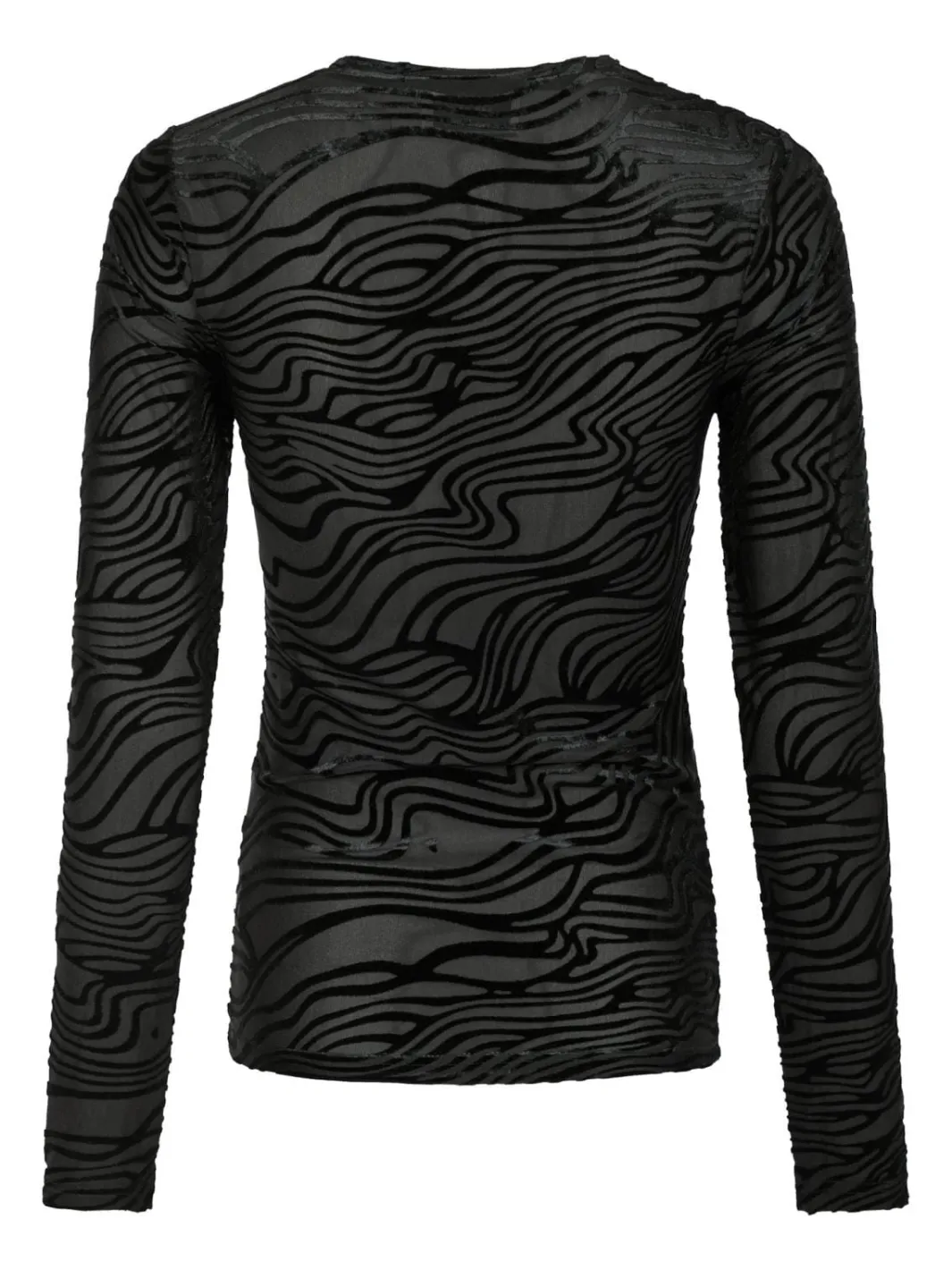 Outlet Neo Noir Ella Zebra Burnout Blouse Black