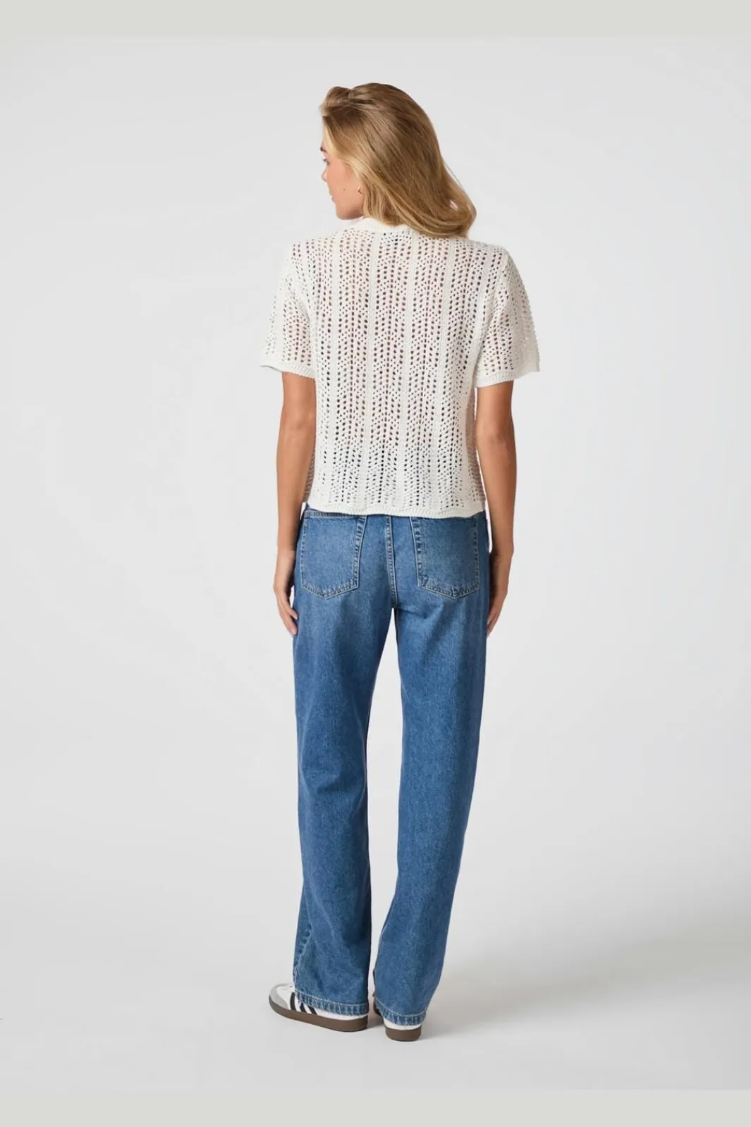 New Neo Noir Ellen Crochet Knit Cardigan 161641 120