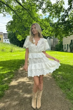 BYIC Ellinoric Lace Layer Dress vw Vintage White
