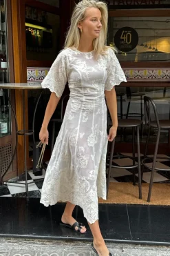 Online BYIC Ellinoric Lace Long Dress vw Vintage White