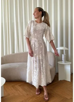 Online BYIC Ellinoric Lace Long Dress vw Vintage White