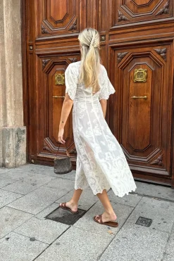 Online BYIC Ellinoric Lace Long Dress vw Vintage White