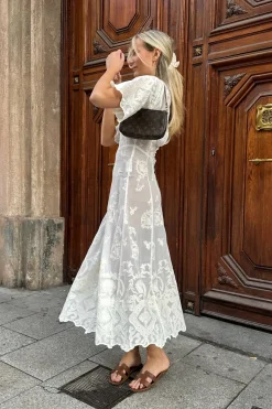 Online BYIC Ellinoric Lace Long Dress vw Vintage White
