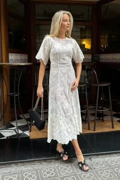 Online BYIC Ellinoric Lace Long Dress vw Vintage White