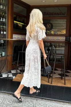 Online BYIC Ellinoric Lace Long Dress vw Vintage White