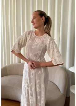 Online BYIC Ellinoric Lace Long Dress vw Vintage White