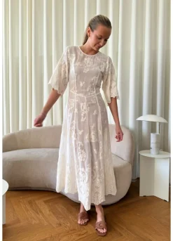 Online BYIC Ellinoric Lace Long Dress vw Vintage White