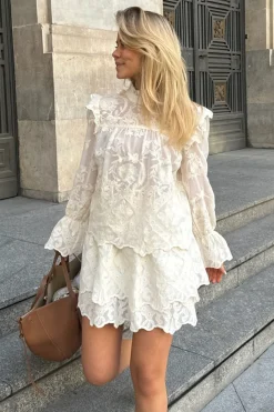 Clearance BYIC Ellinoric Lace Shirt vw Vintage White