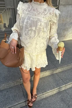 Clearance BYIC Ellinoric Lace Shirt vw Vintage White