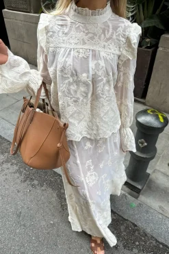 Clearance BYIC Ellinoric Lace Shirt vw Vintage White