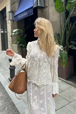 Clearance BYIC Ellinoric Lace Shirt vw Vintage White