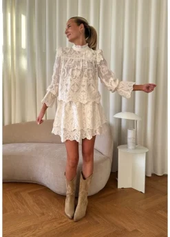 Clearance BYIC Ellinoric Lace Shirt vw Vintage White