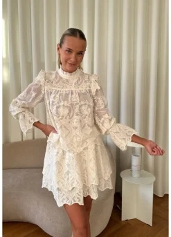 Clearance BYIC Ellinoric Lace Shirt vw Vintage White