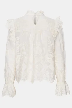 Clearance BYIC Ellinoric Lace Shirt vw Vintage White