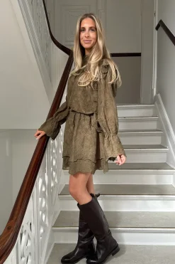 Clearance BYIC Ellinoric Lace Shirt 2550 Vintage Olive