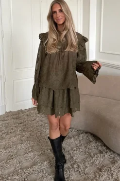 Clearance BYIC Ellinoric Lace Shirt 2550 Vintage Olive
