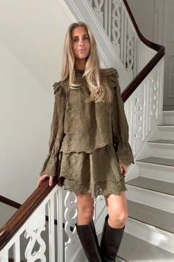 Clearance BYIC Ellinoric Lace Shirt 2550 Vintage Olive