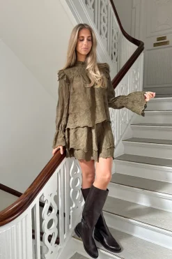 Clearance BYIC Ellinoric Lace Shirt 2550 Vintage Olive