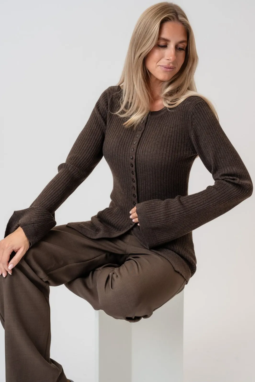 BYIC Elmaic Cardigan 1196 Dark Brown