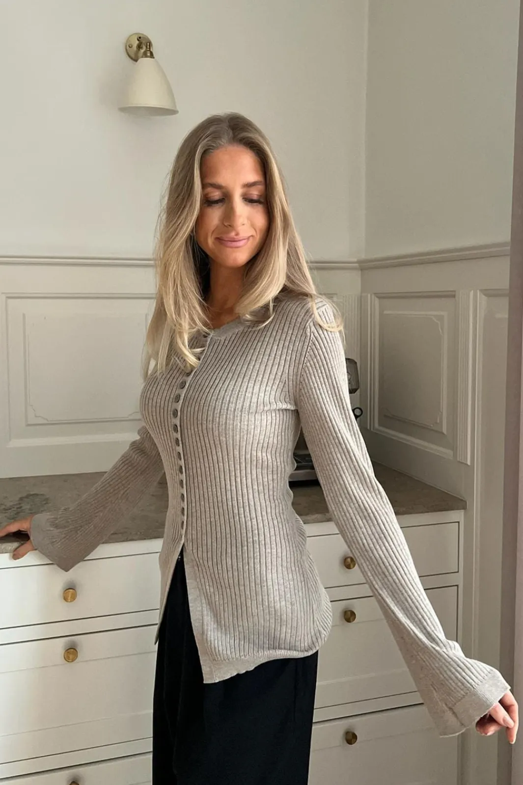 Clearance BYIC Elmaic Cardigan 1196 Light Brown