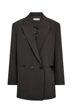 New Haute L'Amitié Emerald Oversize Triangle Blazer HL10463 Dark Grey