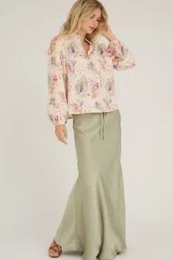 Outlet A-View Emily Skirt 859 Dusty Green