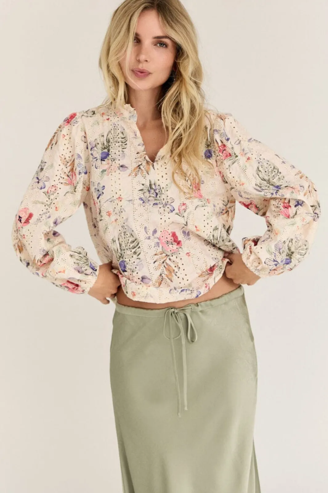 Outlet A-View Emily Skirt 859 Dusty Green