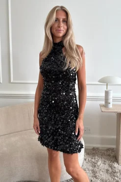 Sale BYIC Emilyic Mini Dress A23997 Black Sequin