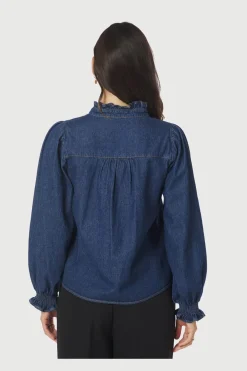 Neo Noir Emmeline Denim Blouse 164434 534
