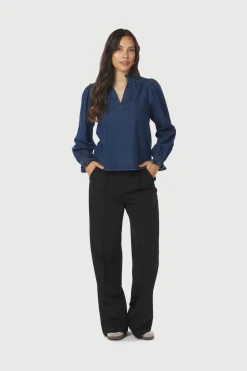 Neo Noir Emmeline Denim Blouse 164434 534