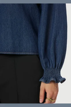 Neo Noir Emmeline Denim Blouse 164434 534