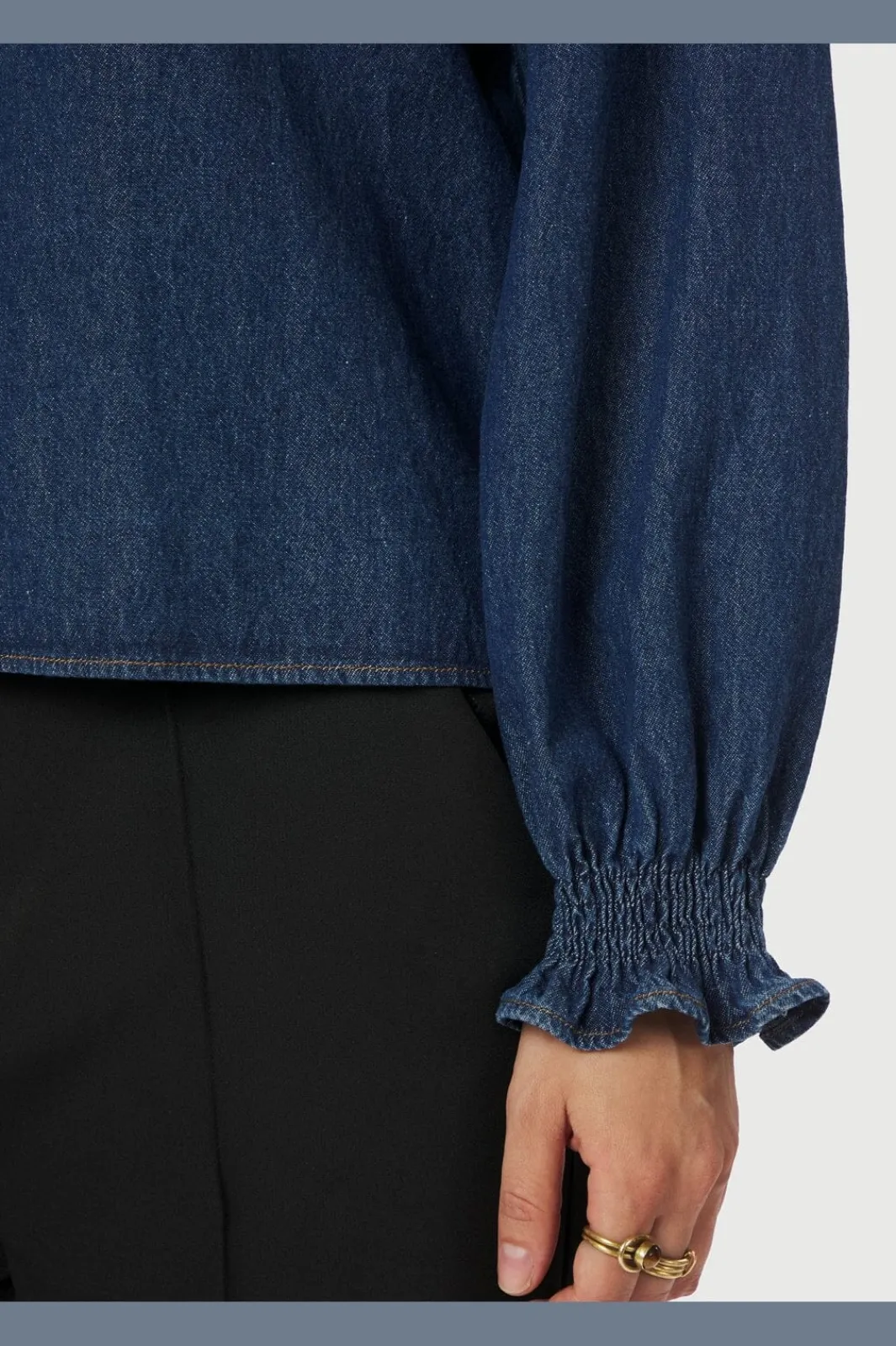 Neo Noir Emmeline Denim Blouse 164434 534