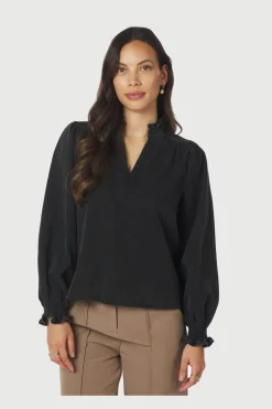 Outlet Neo Noir Emmeline Denim Blouse 164434 100