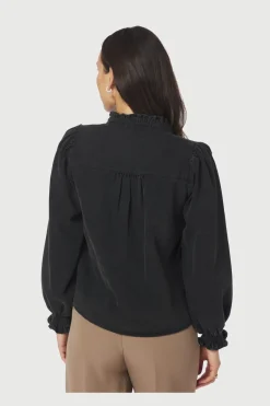Outlet Neo Noir Emmeline Denim Blouse 164434 100