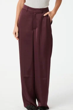 Online Neo Noir Emmett Heavy Sateen Pants 164136 Burgundy