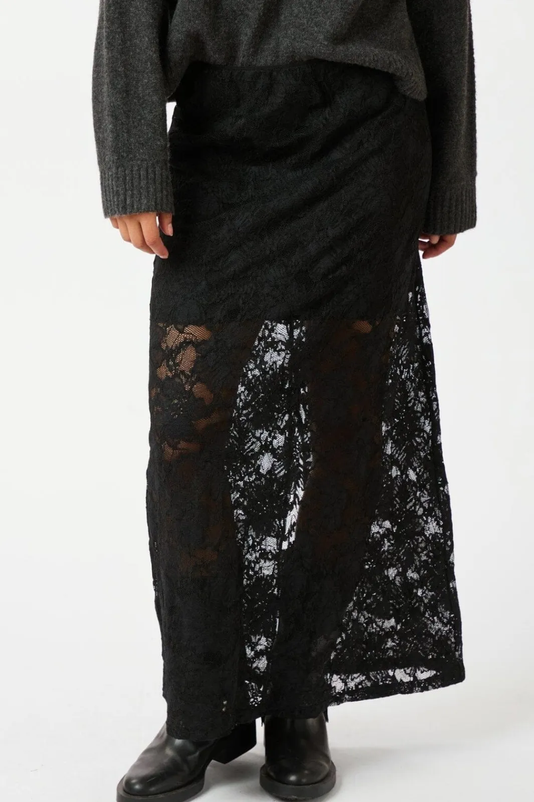 Best Neo Noir Emmie Lace Skirt 163608 Black