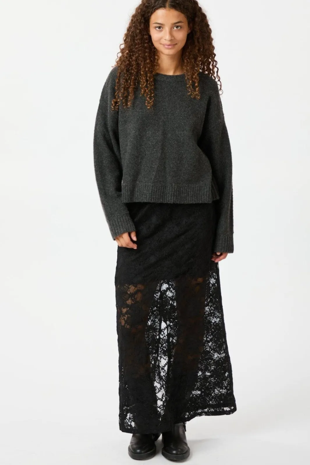 Best Neo Noir Emmie Lace Skirt 163608 Black